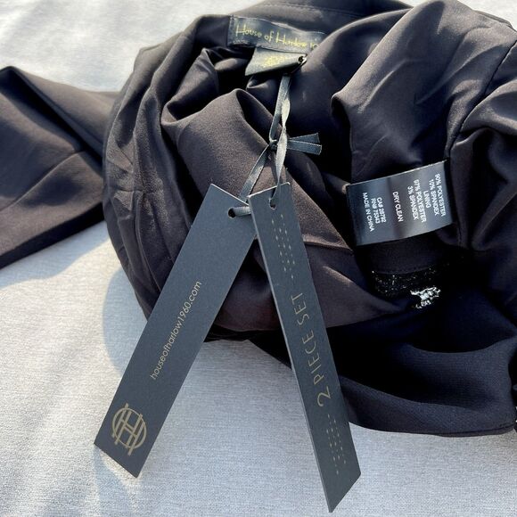 HOUSE OF HARLOW 1960 RHINESTONE FRINGE BLAZER JACKET & MINI SKIRT SET NWT XS - Picture 9 of 16